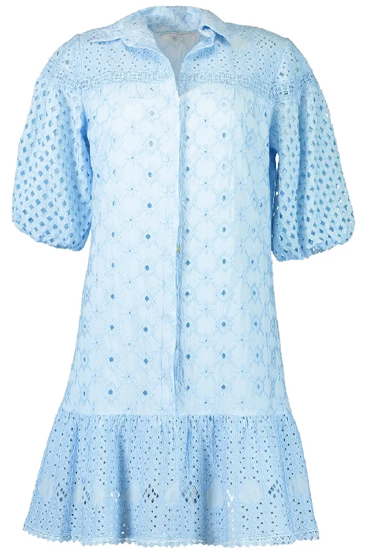 Danubio Dress - Cielo Square Neckline Feminine