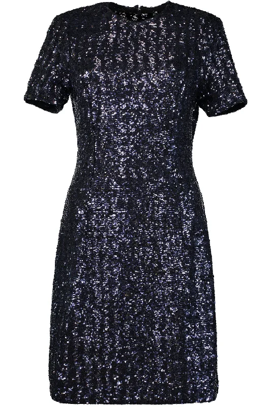Embellished Short Sleeve Crewneck Dress Tunics Business professional