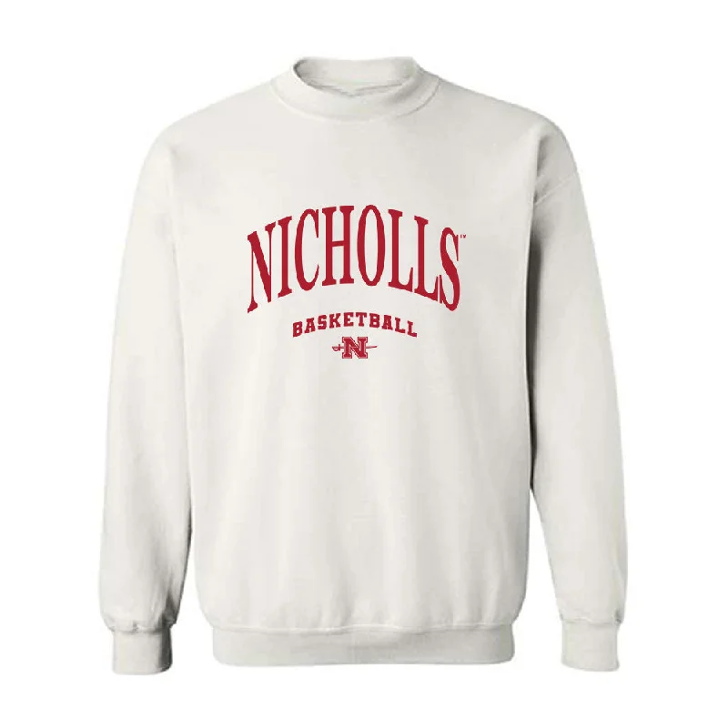 Nicholls State - NCAA Women's Basketball : Asia Broughton - Classic Fashion Shersey Crewneck Sweatshirt Hoodie with Hem Detail Decorative Unique
