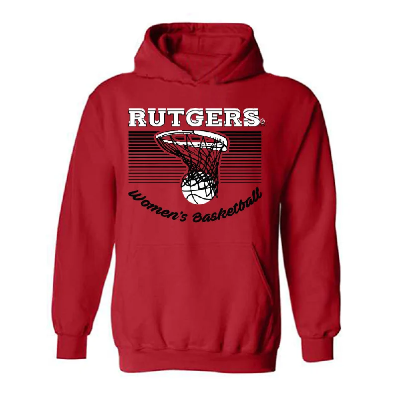 Rutgers - NCAA Women's Basketball : Zachara Perkins - Hooded Sweatshirt Zip Hoodie Drawstring Kangaroo Pocket