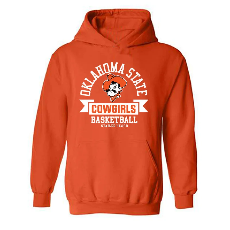 Oklahoma State - NCAA Women's Basketball : Stailee Heard - Classic Fashion Shersey Hooded Sweatshirt Hoodie with Ribbed Cuffs Snug Fit Comfort Oklahoma State - NCAA Women's Basketball : Stailee Heard - Classic Fashion Shersey Hooded Sweatshirt Hoodie with Ribbed Cuffs Snug Fit Comfort