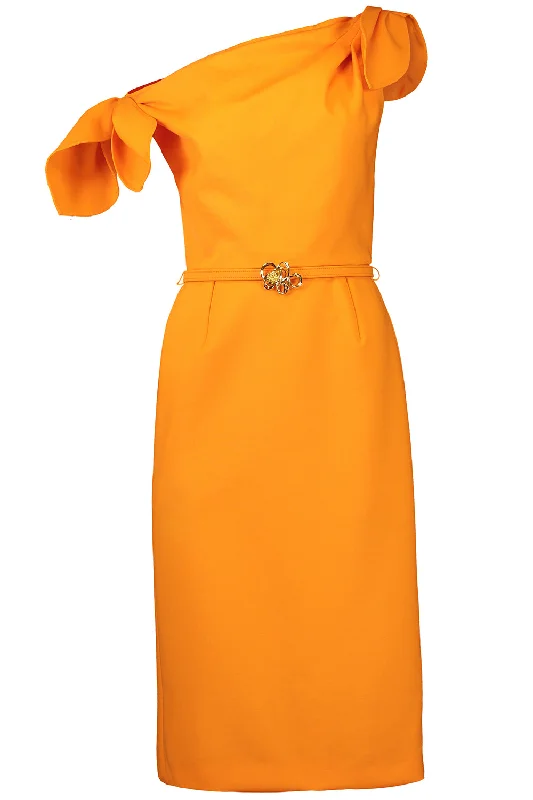 Drape Neck Detail Slit Dress Tunics Favorite customer