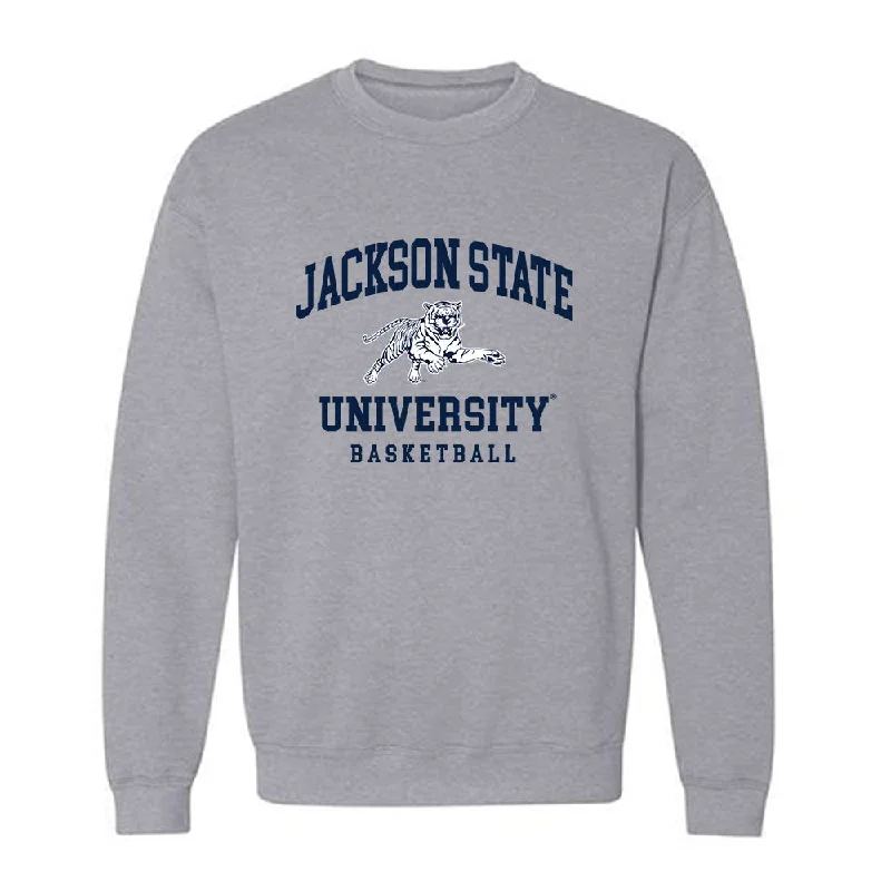 Jackson State - NCAA Women's Basketball : Tierney Kelsey - Crewneck Sweatshirt Hoodie with Batwing Sleeves Loose Dramatic