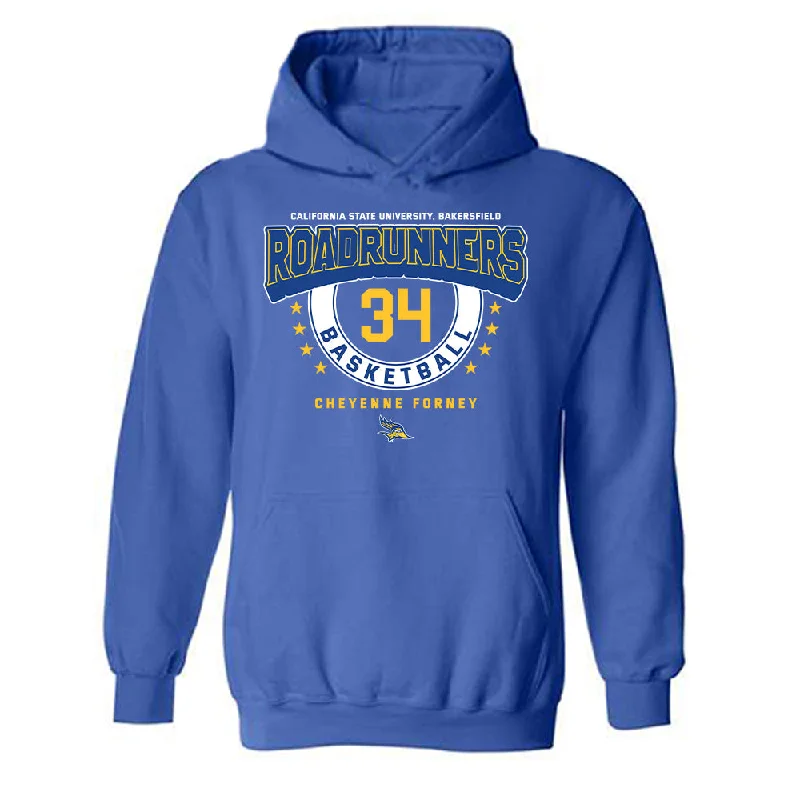 CSU Bakersfield - NCAA Women's Basketball : Cheyenne Forney - Classic Fashion Shersey Hooded Sweatshirt Cotton Hoodie Fleece Lining Warmth