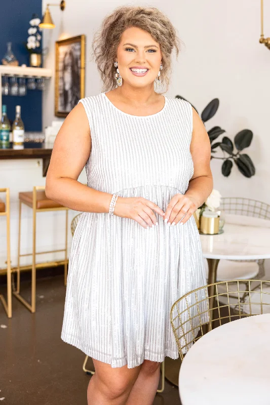 Be The Drama Dress, White Tunics Corduroy durable