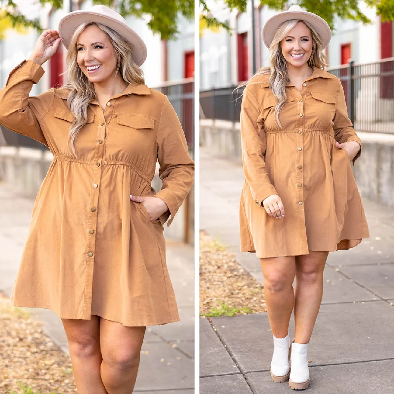 Heart Sparkles Dress, Camel Tunics Cozy soft