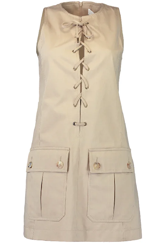 Lace-Up Pinafore Dress Tunics Luxurious high-end