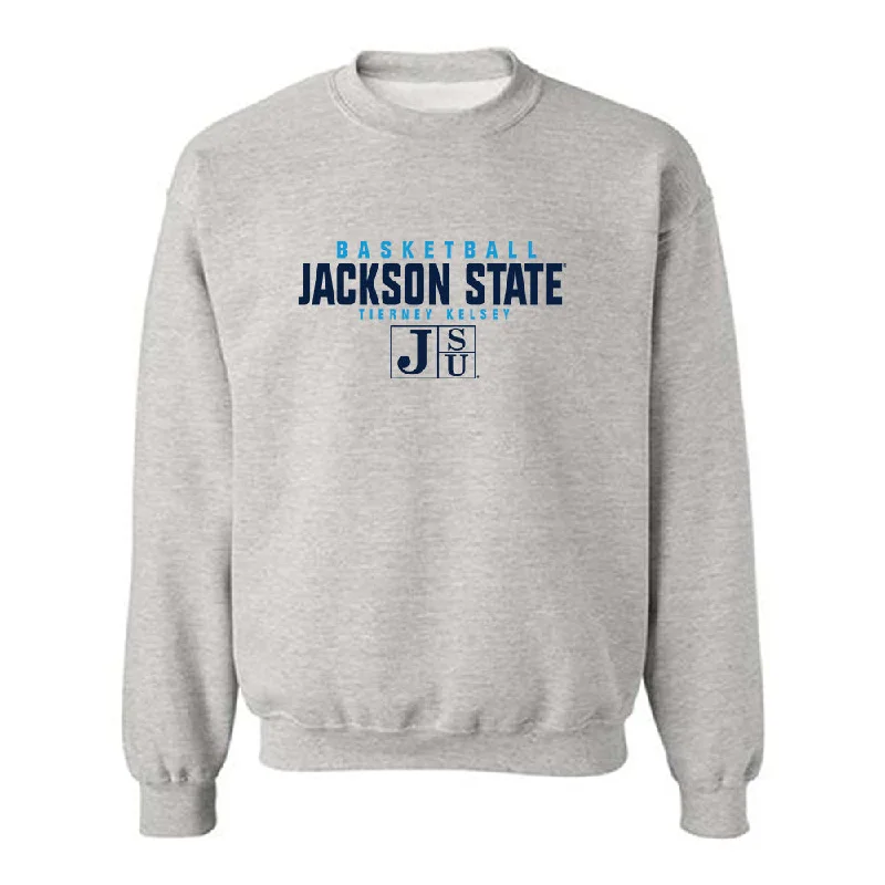 Jackson State - NCAA Women's Basketball : Tierney Kelsey - Classic Fashion Shersey Crewneck Sweatshirt Hoodie with Magnetic Closure Innovative Modern