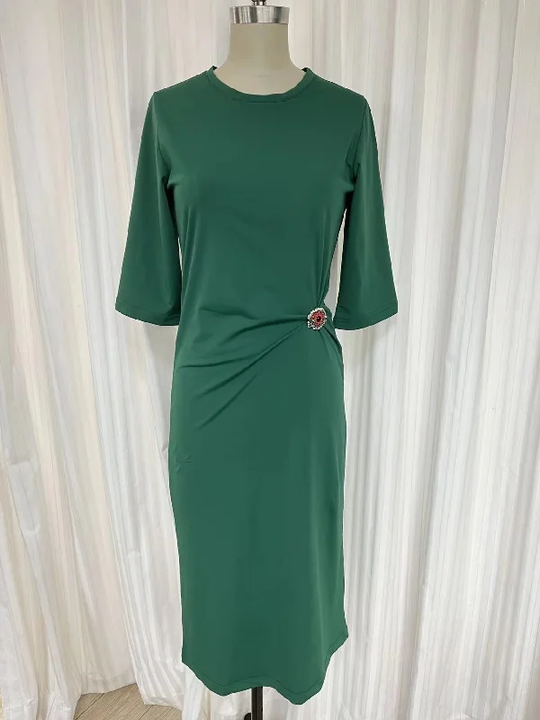 Swimsuit #D2015S - Dark green #70 dress with patch eye Beach Ready Swimsuit