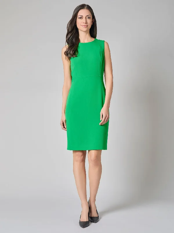 Princess Seam Sheath Dress, Stretch Crepe Tunics Silk luxurious