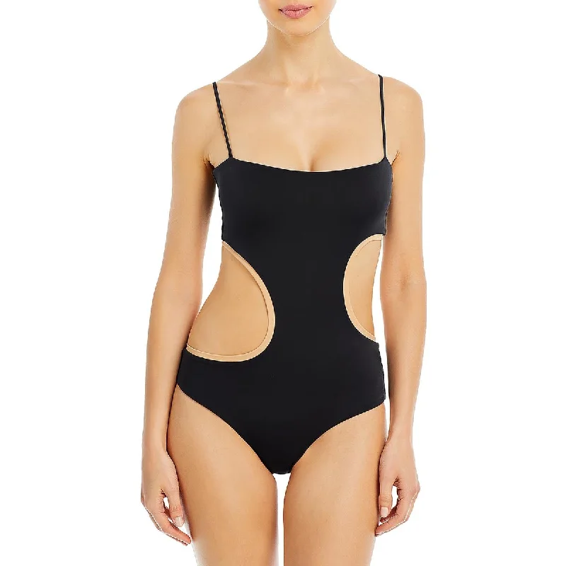 Johanna Ortiz Womens Coastlines Contrast Trim  One-Piece Swimsuit Classic One-Piece