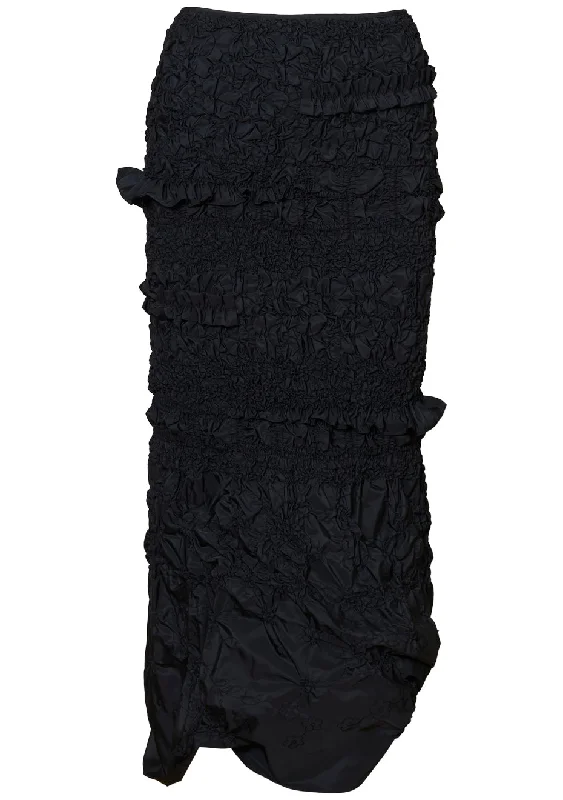 Venus Skirt Black Faille tiered skirt playful