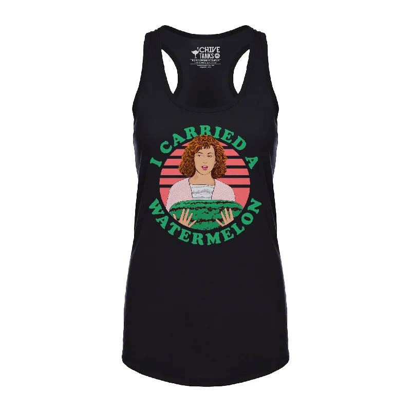 I Carried A Watermelon Women's Tank cold shoulder tank