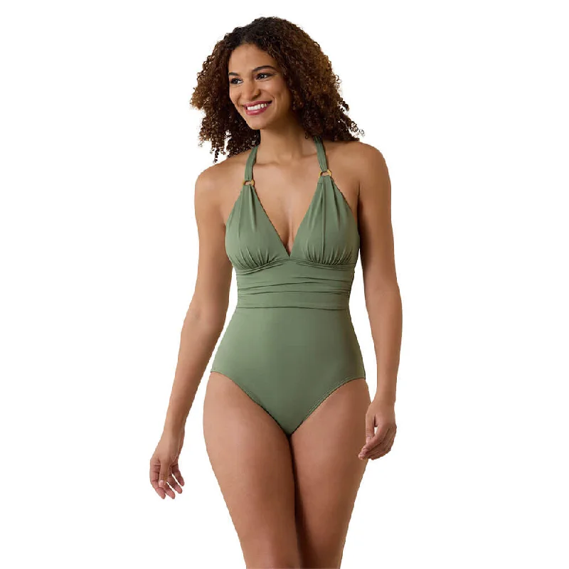 Tommy Bahama Paradise Fronds V-neck One Piece Swimsuit - Tea Leaf Ruffled Swimsuit Top Tommy Bahama Paradise Fronds V-neck One Piece Swimsuit - Tea Leaf Ruffled Swimsuit Top