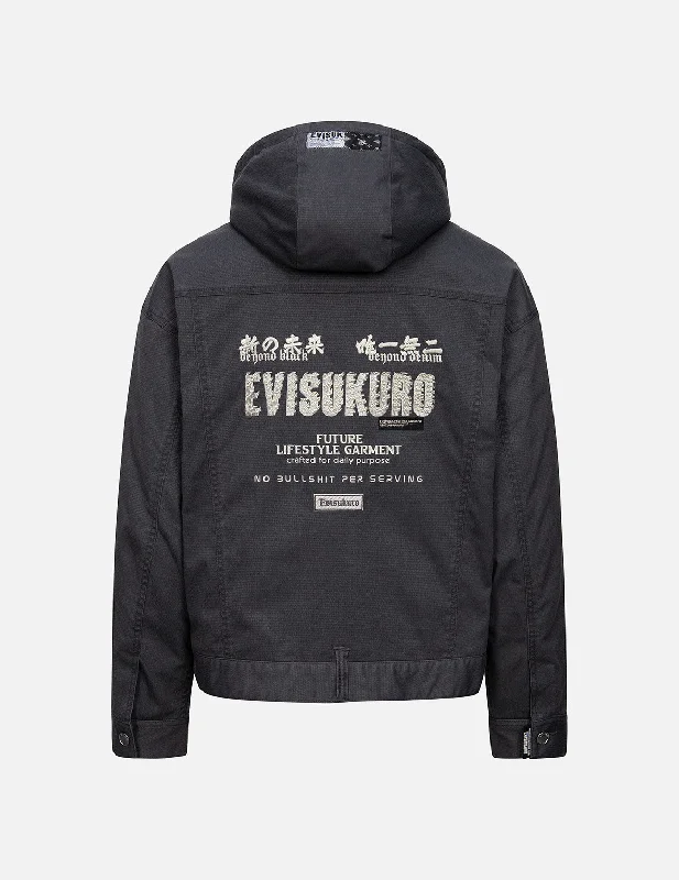 Logo Embroidery Acid Washed Relaxed Fit Padded Jacket Chenille Fabric Brocade Fabric Lace Fabric Logo Embroidery Acid Washed Relaxed Fit Padded Jacket Chenille Fabric Brocade Fabric Lace Fabric