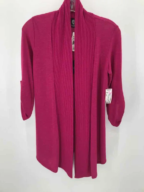 Pre-Owned Bobeau Pink Size Small Cardigan Sweater Tailored Straight A-Line