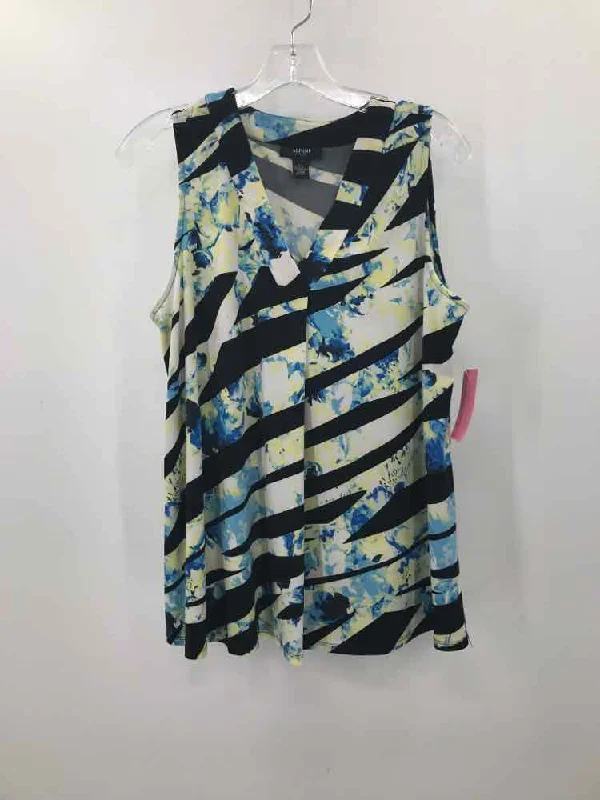 Pre-Owned Alfani White Size Large P Tank Top relaxed fit tank