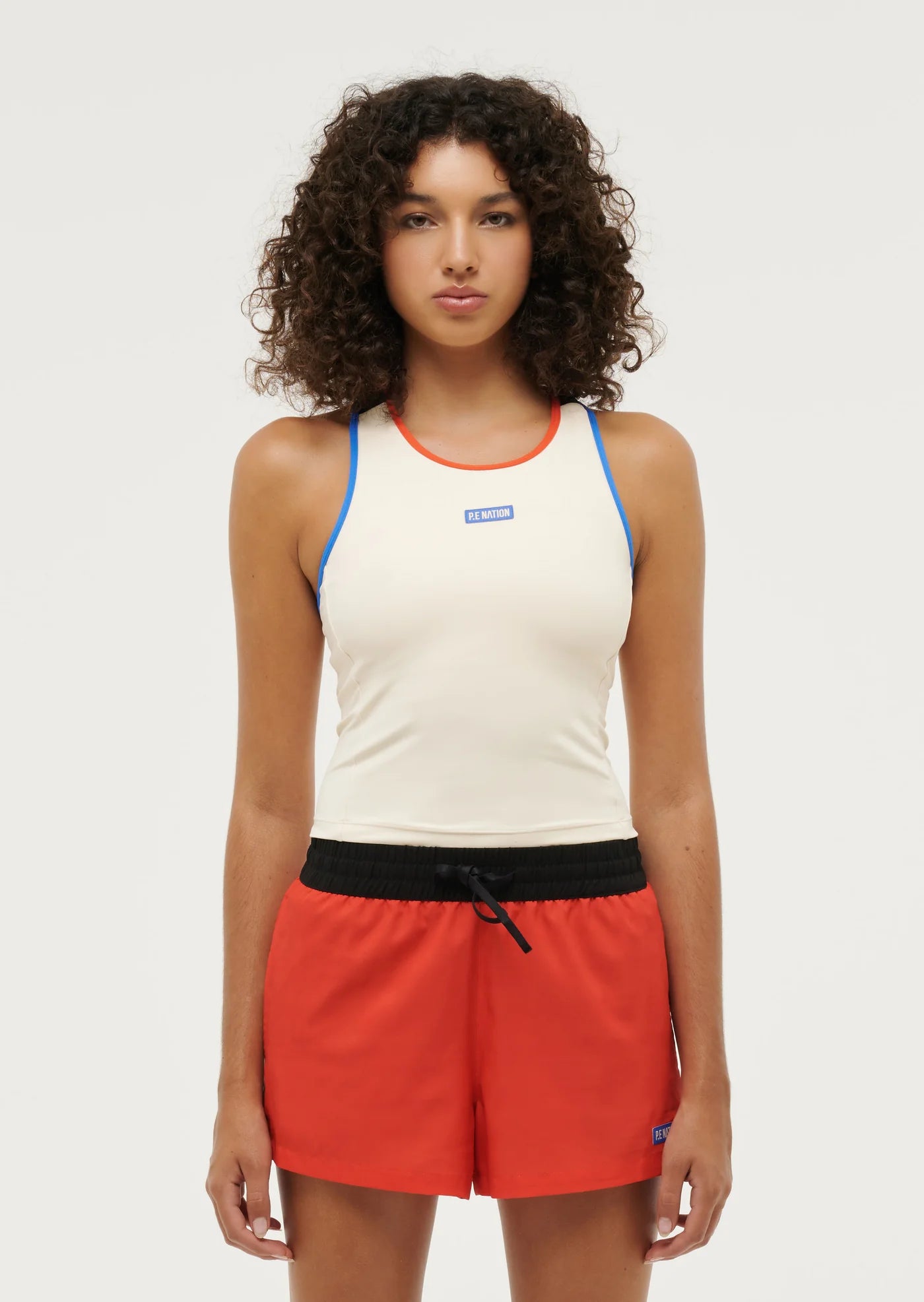 Women's P.E Nation Reaction Time Pearled Ivory Tank flowy tank top