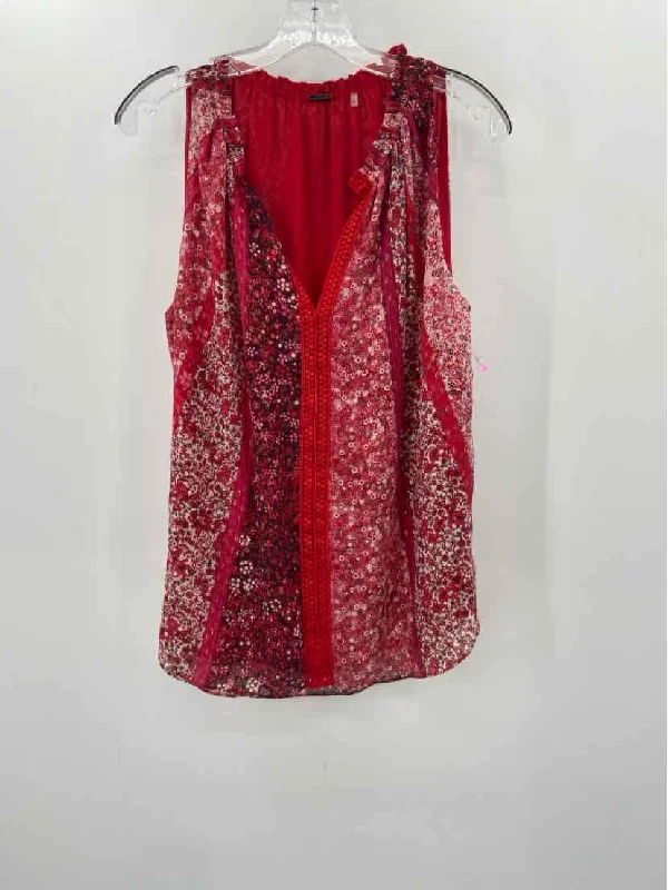 Pre-Owned Elie Tahari Red Size Small Tank Top solid color tank