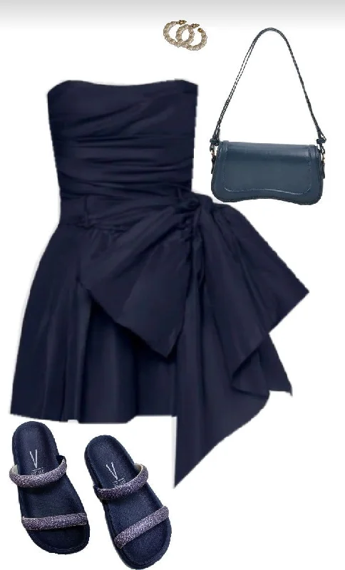 Navy Blue Strapless A-Line Short Party Dress Homecoming Dress, DP3690 Tunics Denim casual Navy Blue Strapless A-Line Short Party Dress Homecoming Dress, DP3690 Tunics Denim casual