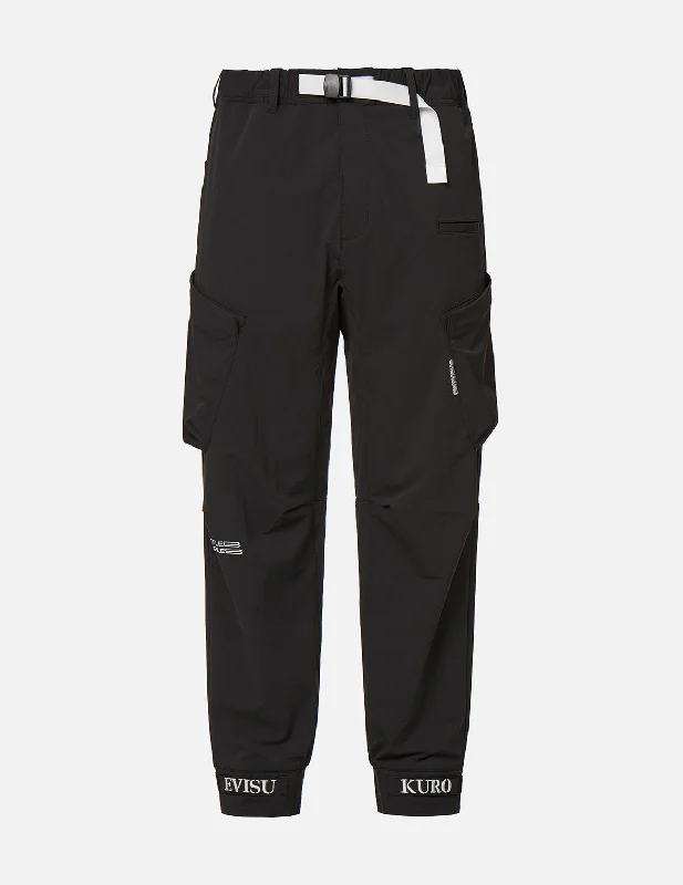 Seagull Embroidery 3D-cut Cargo Pants Elegant High-Waist Pants