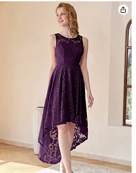 Women's Vintage Floral Lace Sleeveless Hi-Lo Cocktail Formal Swing Dress Party Dress c2682 Tunics Chic fashionable Women's Vintage Floral Lace Sleeveless Hi-Lo Cocktail Formal Swing Dress Party Dress c2682 Tunics Chic fashionable