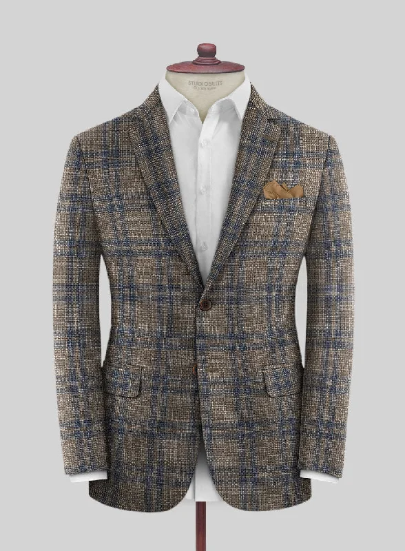 Loro Piana Ciole Wool Silk Jacket Herringbone Jacket Houndstooth Jacket Plaid Jacket Loro Piana Ciole Wool Silk Jacket Herringbone Jacket Houndstooth Jacket Plaid Jacket