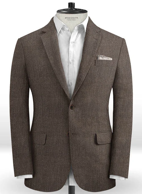 Solbiati Linen Wool Silk Inardo Jacket Front Pockets Side Pockets Patch Pockets