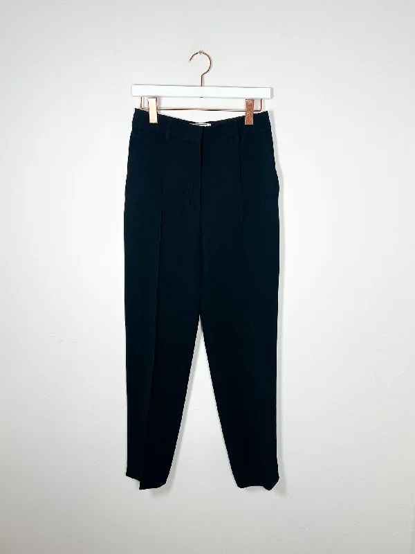 Iceberg - Tapered Pant - Black Relaxed High-Waist Trousers
