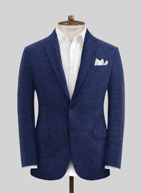 Solbiati Indigo Linen Jacket Plaid Jacket Tartan Jacket Houndstooth Jacket