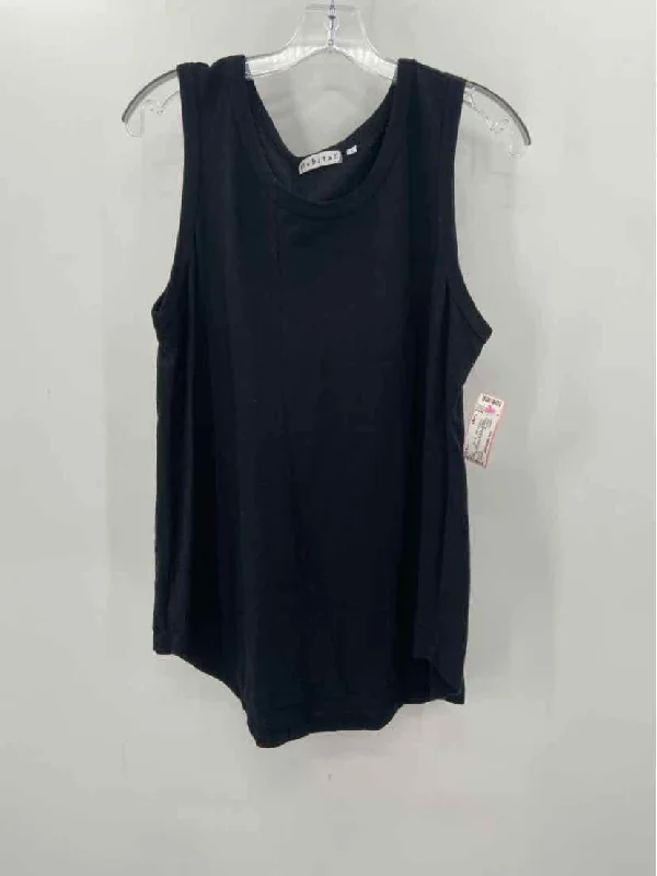 Pre-Owned Habitat Black Size Large Tank Top flowy tank top