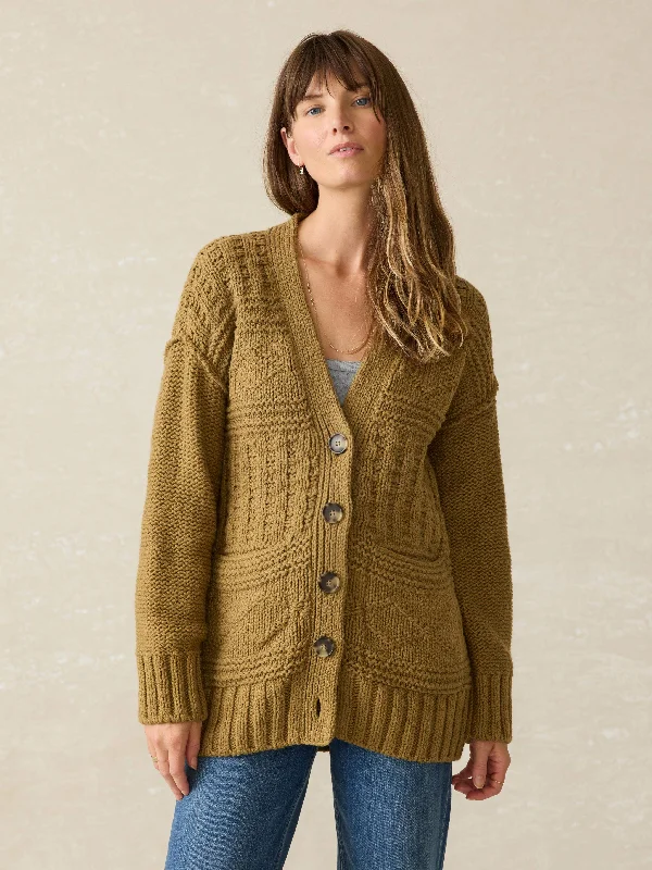 Catskill Cardigan - Antique Bronze Seamless Knitted Crochet