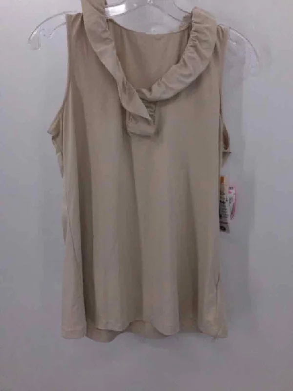 Pre-Owned Lulu B Tan Size Small Tank Top fitted tank top