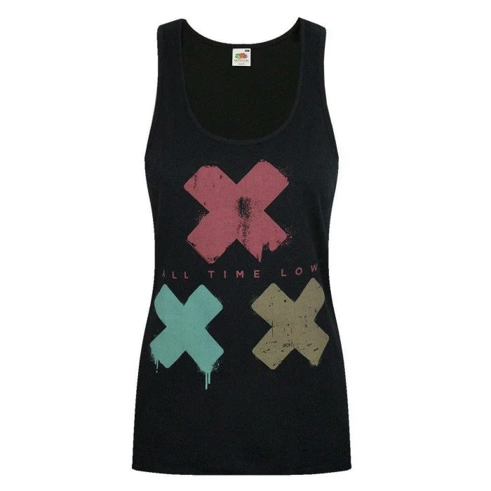 All Time Low Womens/Ladies Three Strikes Tank Top solid color tank
