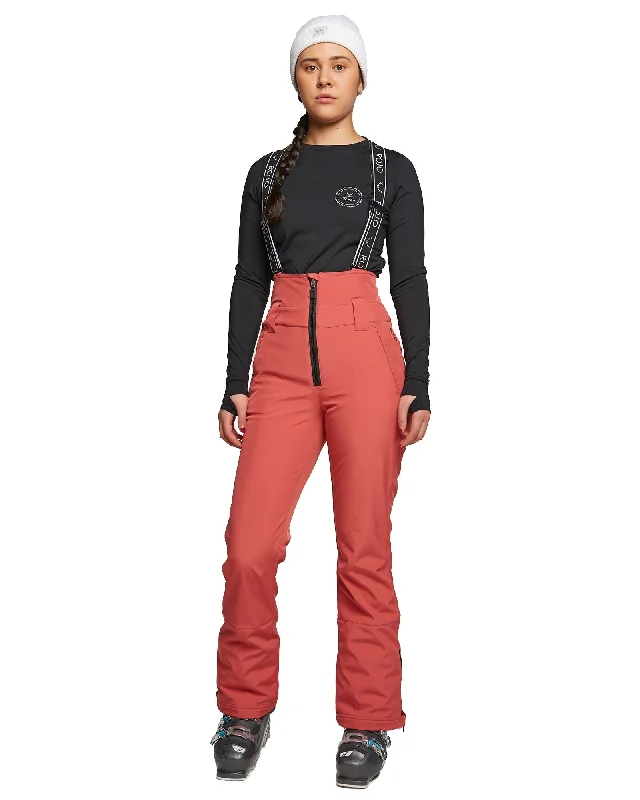 SOFTSHELL HIGH RISE PANT - MINERAL RED Casual Track Pants