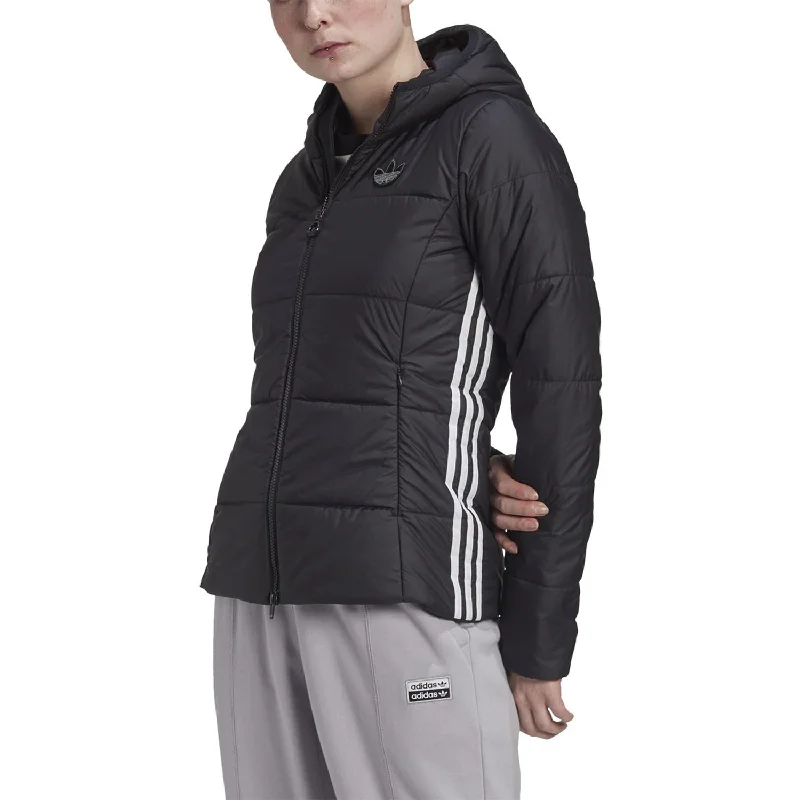 Adidas Women's Slim Jacket Black-White Hooded Jacket Caped Jacket Shawl Collar Jacket Adidas Women's Slim Jacket Black-White Hooded Jacket Caped Jacket Shawl Collar Jacket