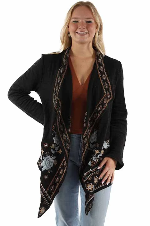 Women's Scully Cardigan Sweater #HC940 Fitted Slim Tailored
