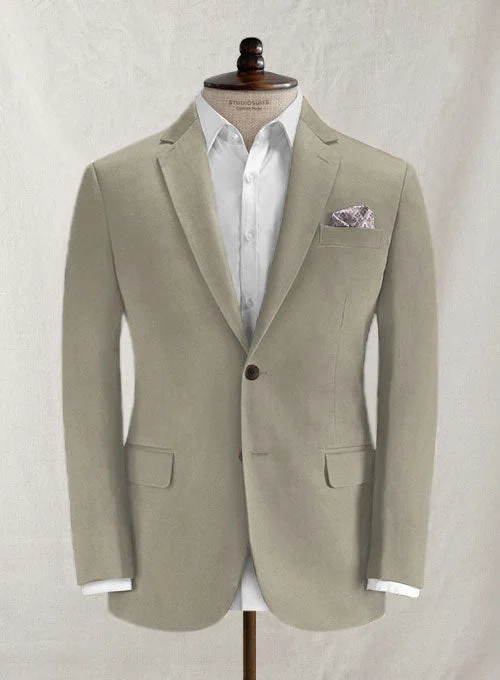 Loro Piana Dark Beige Cotton Jacket Toggled Jacket Drawstring Jacket Belted Jacket