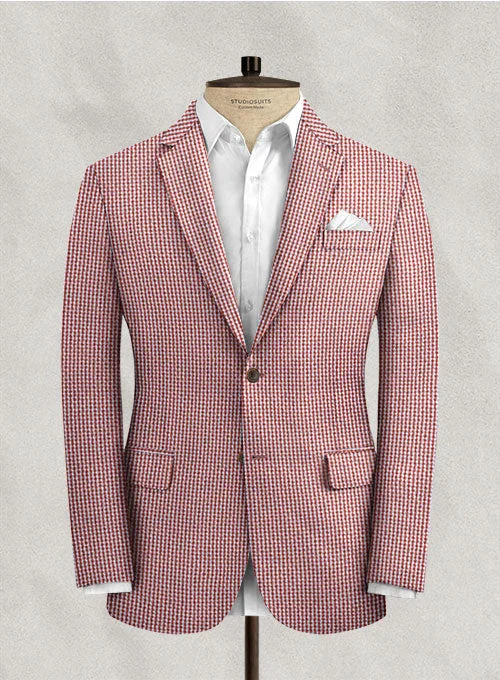 Solbiati Gingham Red Seersucker Jacket Snapped Jacket Toggled Jacket Drawstring Jacket Solbiati Gingham Red Seersucker Jacket Snapped Jacket Toggled Jacket Drawstring Jacket