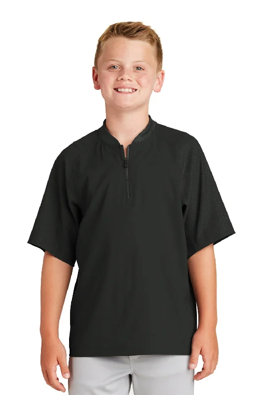 New Era Youth Cage Wind & Water Resistant 1/4 Zip Jacket - Black Oversized Jacket Tailored Jacket Straight Jacket New Era Youth Cage Wind & Water Resistant 1/4 Zip Jacket - Black Oversized Jacket Tailored Jacket Straight Jacket