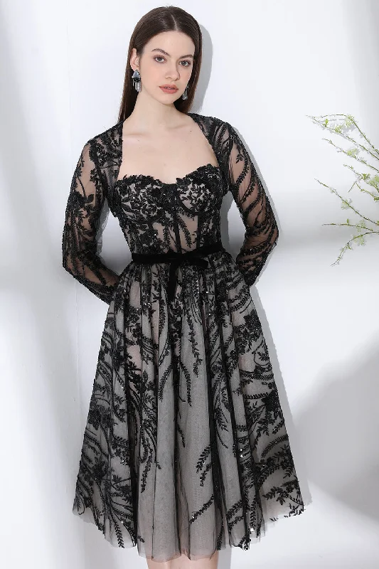 Straps Corset Floral Embroidery Beaded Dress with Long Sleeves Jacket Fleece Fabric Down Fabric Feather Fabric Straps Corset Floral Embroidery Beaded Dress with Long Sleeves Jacket Fleece Fabric Down Fabric Feather Fabric