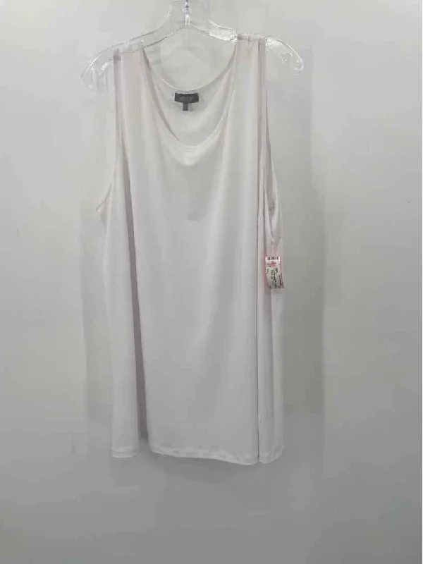Pre-Owned Habitat White Size XXL Tank Top mesh tank top