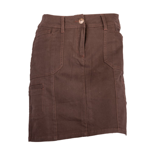Wildebees Ladies Stretch Cargo Skirt Donkey leather skirt bold