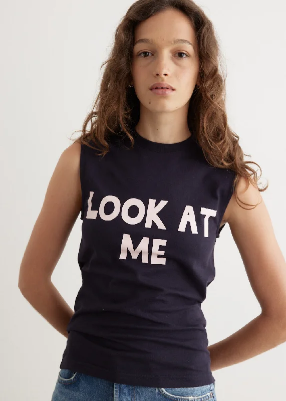 Look At Me Printed Tank Top playful tank top