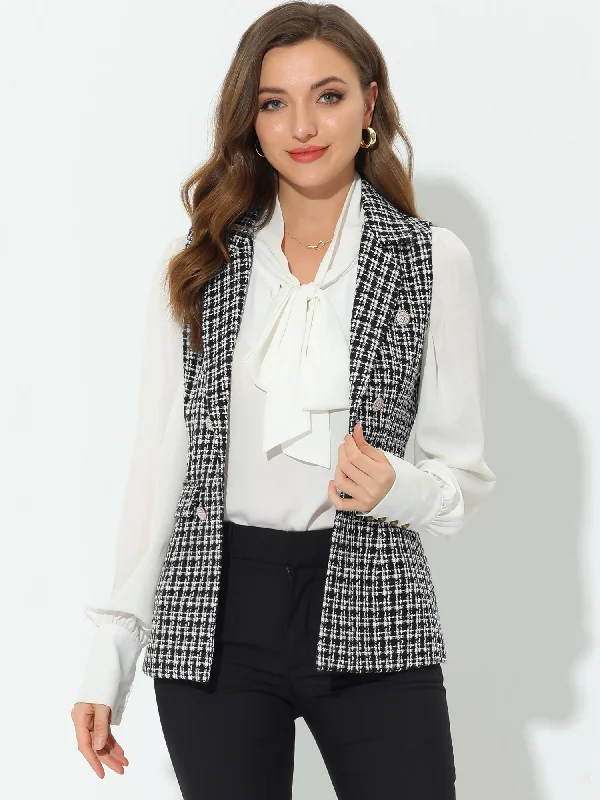 Tweed Open Front Plaid Sleeveless Cardigan Blazer Jacket Vest Hooded Cardigan Collared Cardigan Shawl Collar Tweed Open Front Plaid Sleeveless Cardigan Blazer Jacket Vest Hooded Cardigan Collared Cardigan Shawl Collar