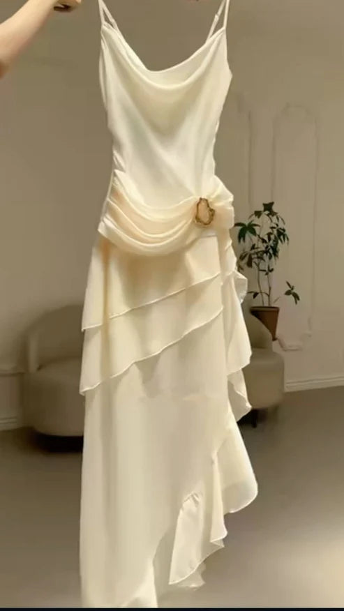 Elegant Ivory Straps Sheath Vintage Long Evening Party Dress DP3960 Tunics Vintage classic Elegant Ivory Straps Sheath Vintage Long Evening Party Dress DP3960 Tunics Vintage classic
