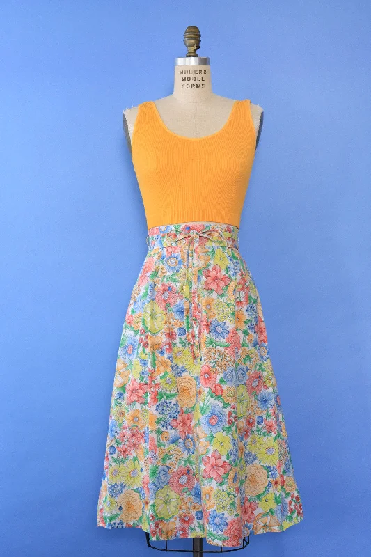 Butterfly Botanical Wrap Skirt XS-M/L cashmere skirt soft
