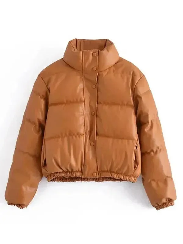 Turtle Padded Puffer Jacket Women Faux Fur Jacket Real Fur Jacket Shearling Jacket
