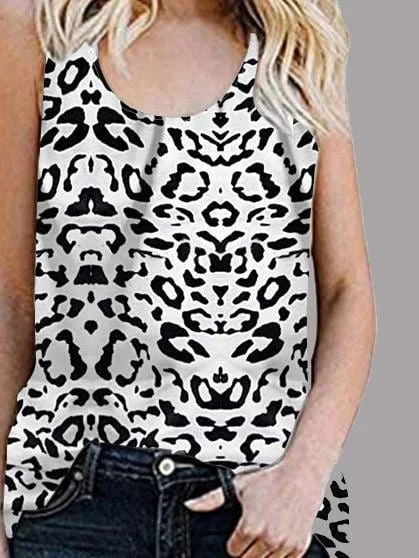 Summer Tank Top Leopard Print sage tank top
