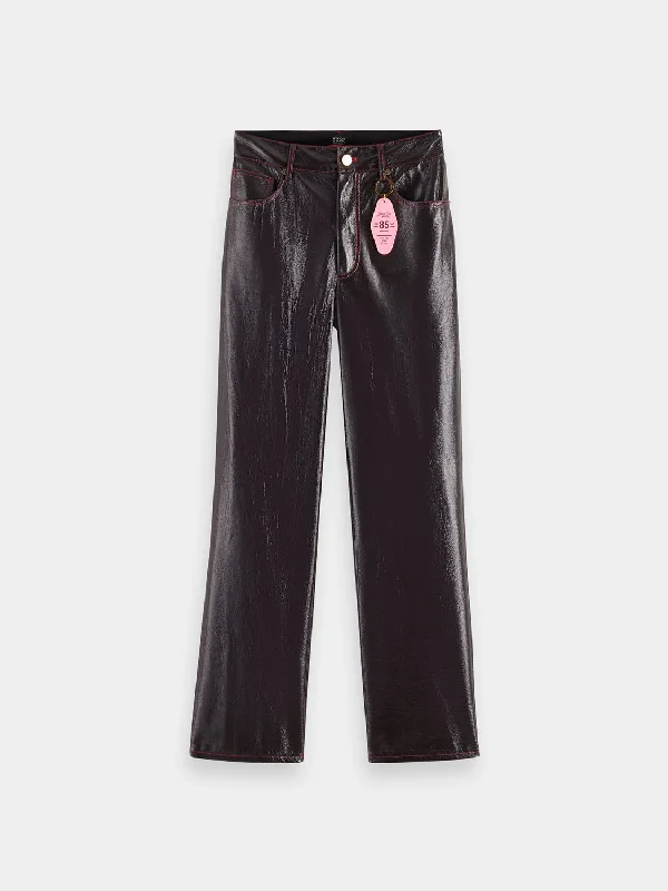 Sky faux leather vinyl pants Cozy Fitted Pants